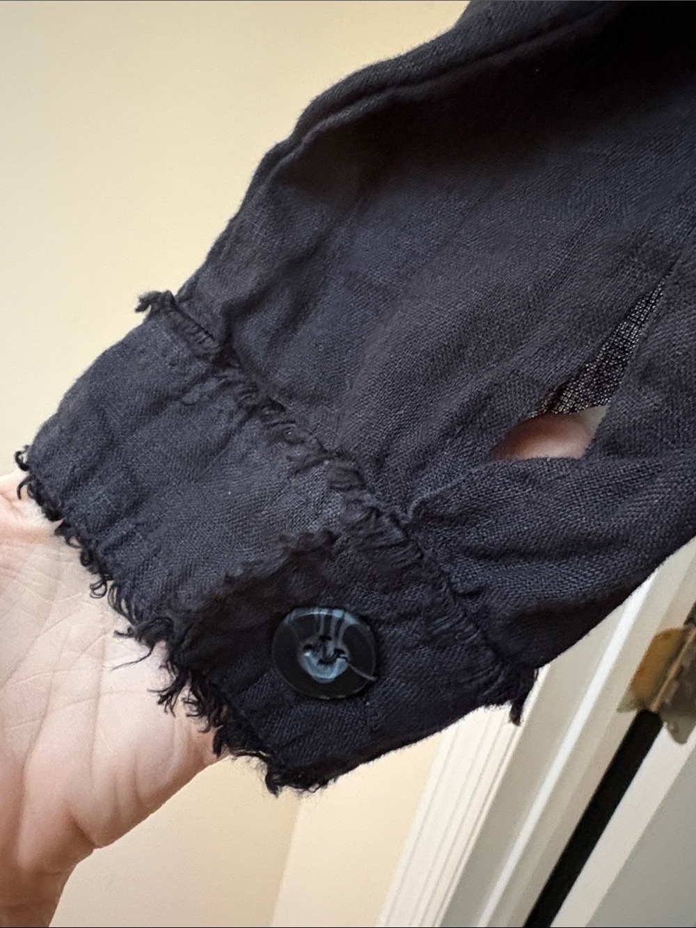 Lulu B Linen Travel Jacket XL Frayed hems -EUC. I paid $98 worn about 3 times - Picture 9 of 11